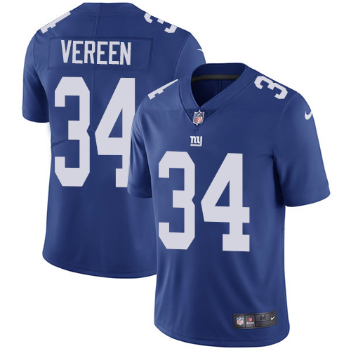 Nike Giants #34 Shane Vereen Royal Blue Team Color Men's Stitched NFL Vapor Untouchable Limited Jersey
